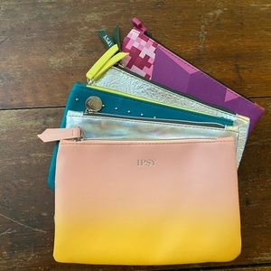 6 Pack of Ipsy ZIP Bags. 1 new design ADDED!